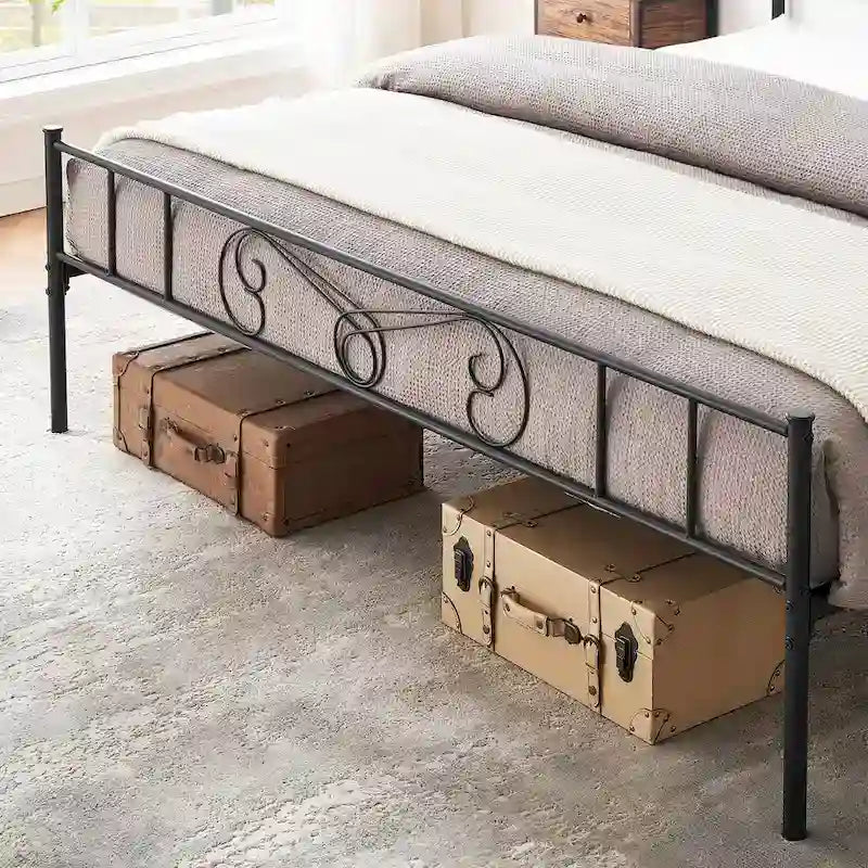 Bed Frame Platform with Headboard and Footboard