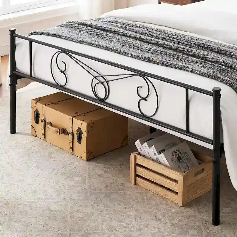 Bed Frame Platform with Headboard and Footboard