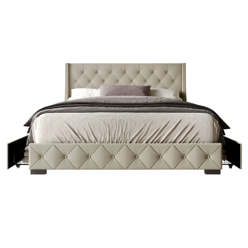 Olympia Full Tufted Upholstered Storage Platform Bed
