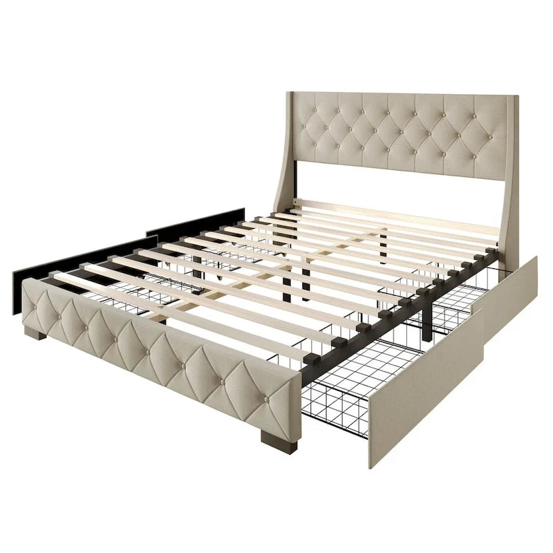 Olympia Full Tufted Upholstered Storage Platform Bed