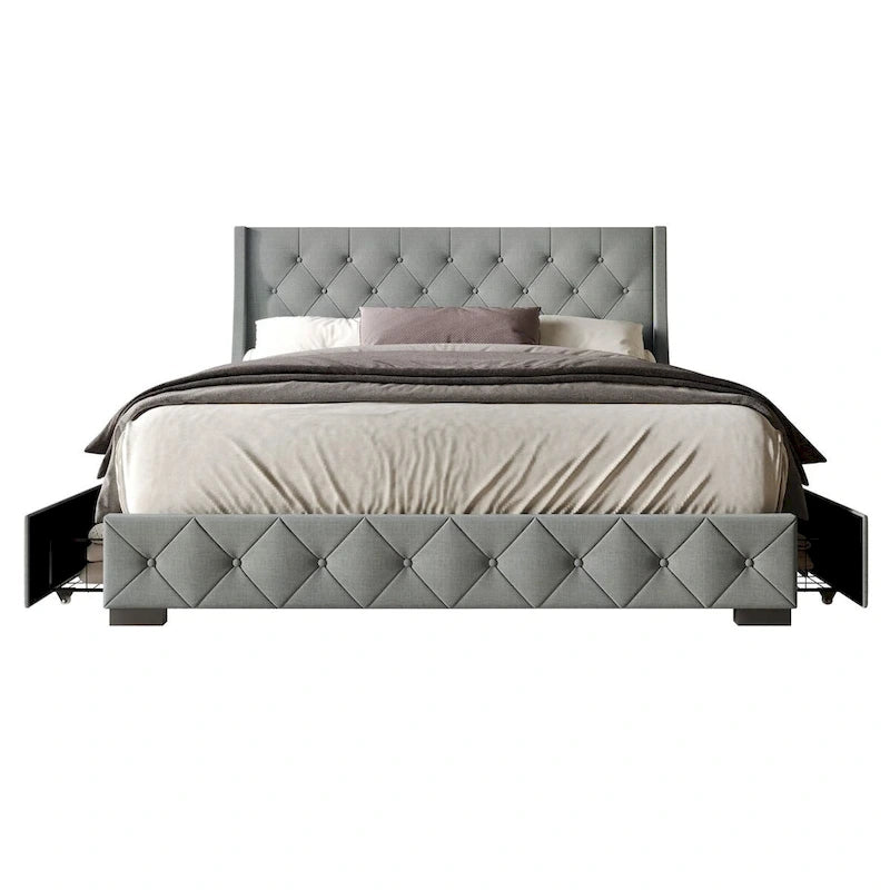 Olympia Full Tufted Upholstered Storage Platform Bed