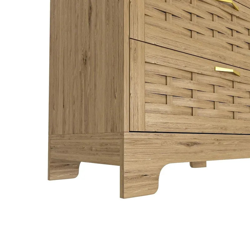Versatile Farmhouse Storage Dresser Chest of Drawers for Bedroom