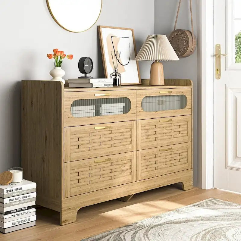 Versatile Farmhouse Storage Dresser Chest of Drawers for Bedroom