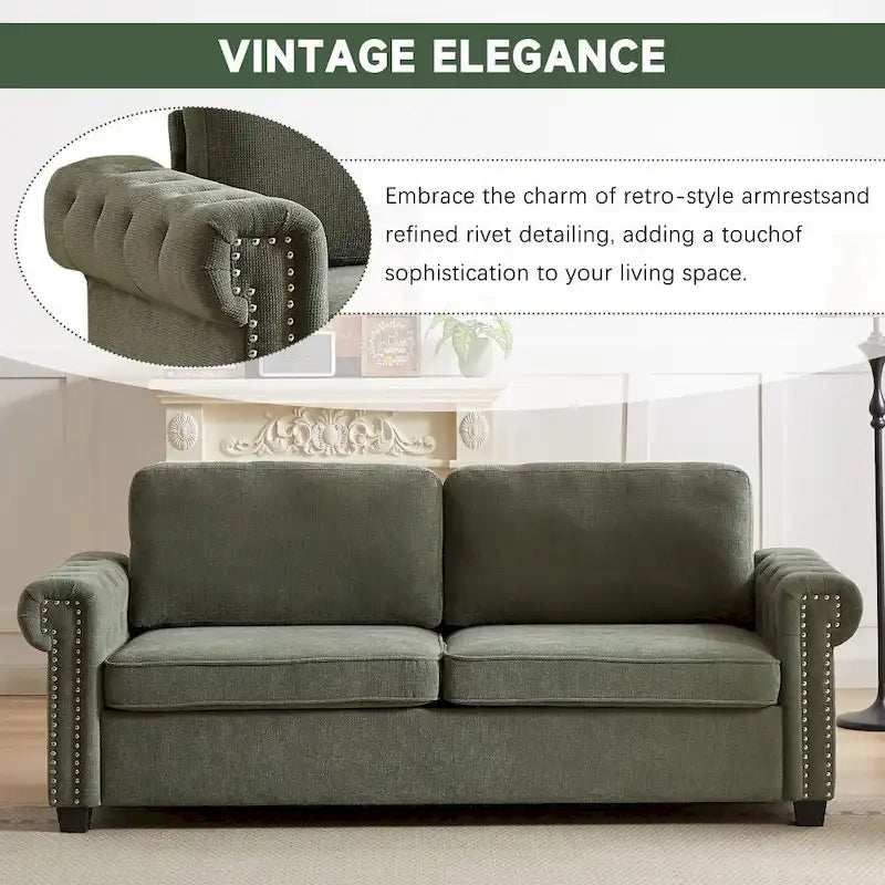 83.8 Convertible 2-in-1 Pullout Polyester Sleeper Sofa Bed