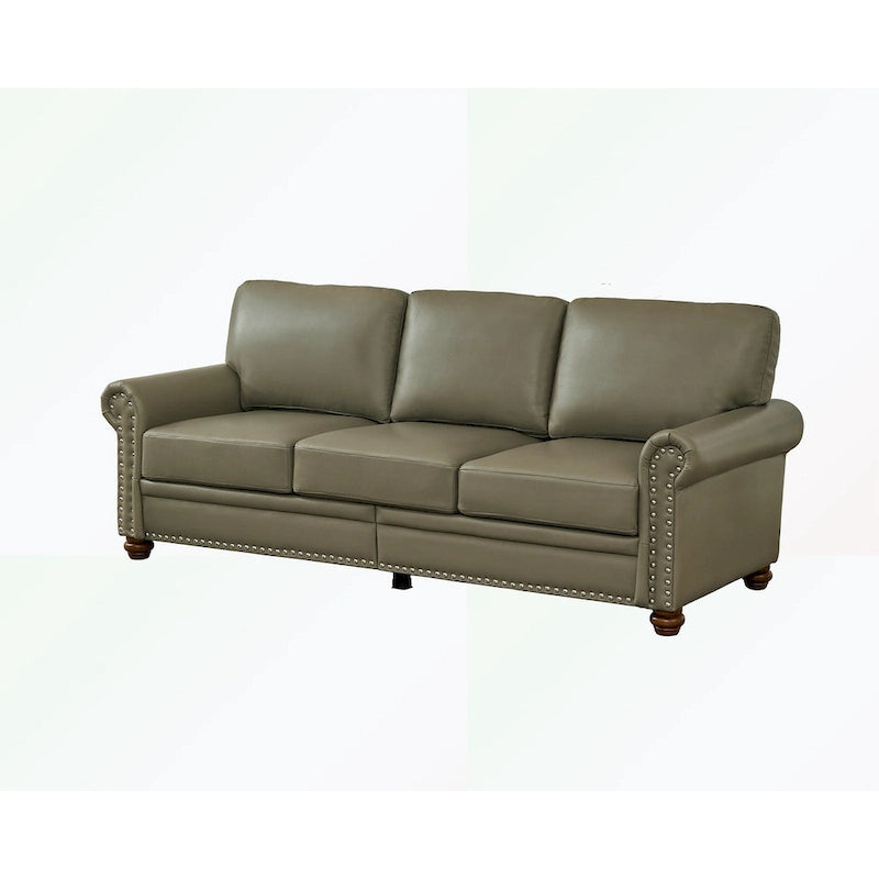 3 Seat Sofa with Rubber wood Legs and Nails finish