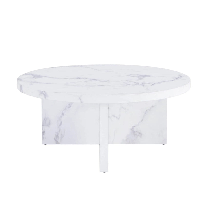 This round coffee table is suitable for small spaces and living rooms.