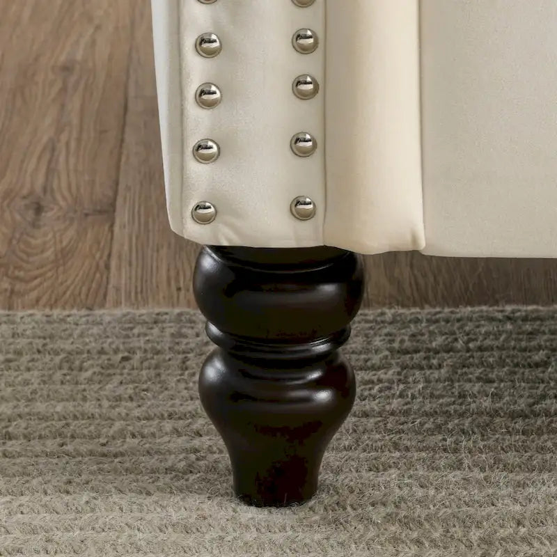 79 Chesterfield Sofa Grey Velvet for Living Room, 3 Seater Sofa Tufted Couch with Rolled Arms and Nailhead