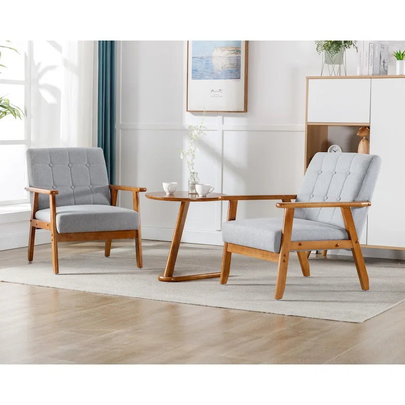 Accent Chairs Set of 2 with Side Table Arm Chair for Living Room Bedroom Office - 30.71H*25.39W *27.95D