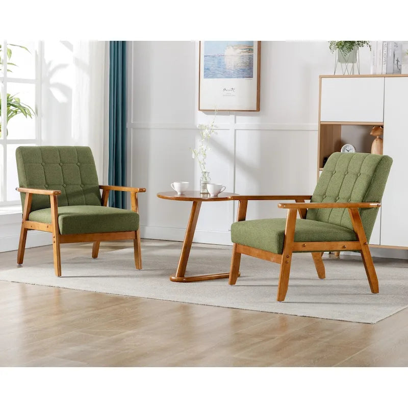Accent Chairs Set of 2 with Side Table Arm Chair for Living Room Bedroom Office - 30.71H*25.39W *27.95D