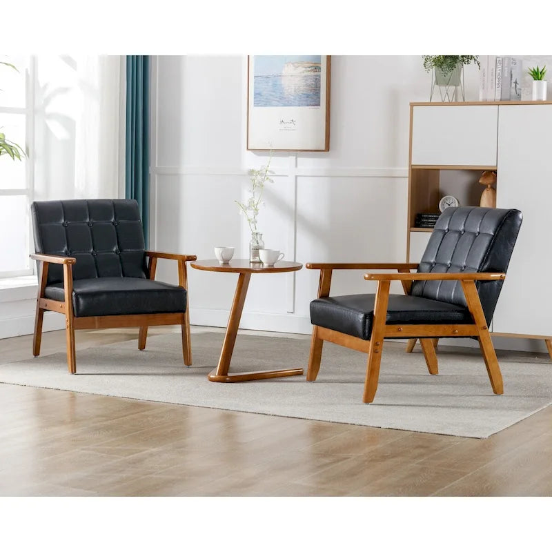 Accent Chairs Set of 2 with Side Table Arm Chair for Living Room Bedroom Office - 30.71H*25.39W *27.95D