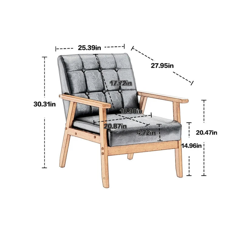 Accent Chairs Set of 2 with Side Table Arm Chair for Living Room Bedroom Office - 30.71H*25.39W *27.95D