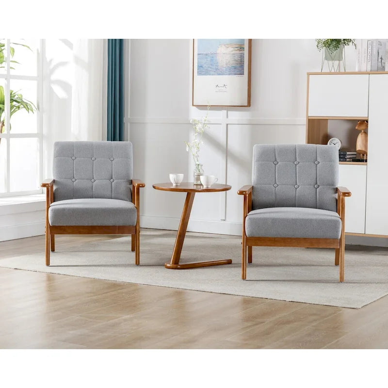 Accent Chairs Set of 2 with Side Table Arm Chair for Living Room Bedroom Office - 30.71H*25.39W *27.95D