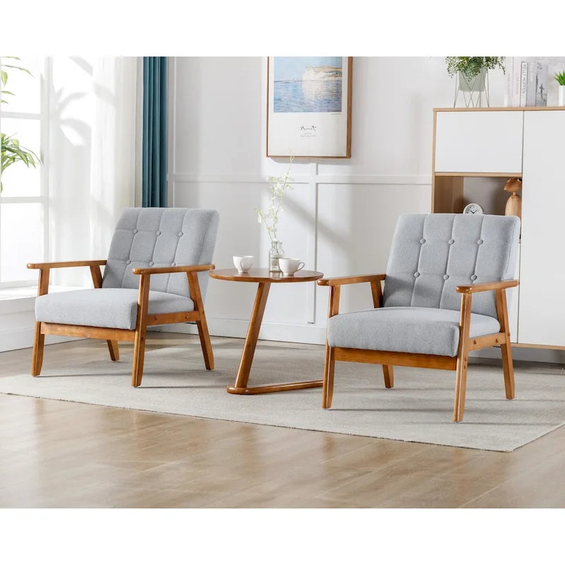 Accent Chairs Set of 2 with Side Table Arm Chair for Living Room Bedroom Office - 30.71H*25.39W *27.95D