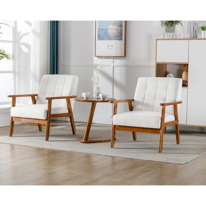 Accent Chairs Set of 2 with Side Table Arm Chair for Living Room Bedroom Office - 30.71H*25.39W *27.95D