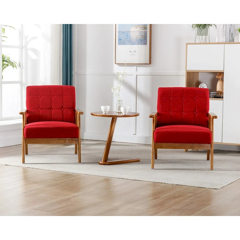 Accent Chairs Set of 2 with Side Table Arm Chair for Living Room Bedroom Office - 30.71H*25.39W *27.95D