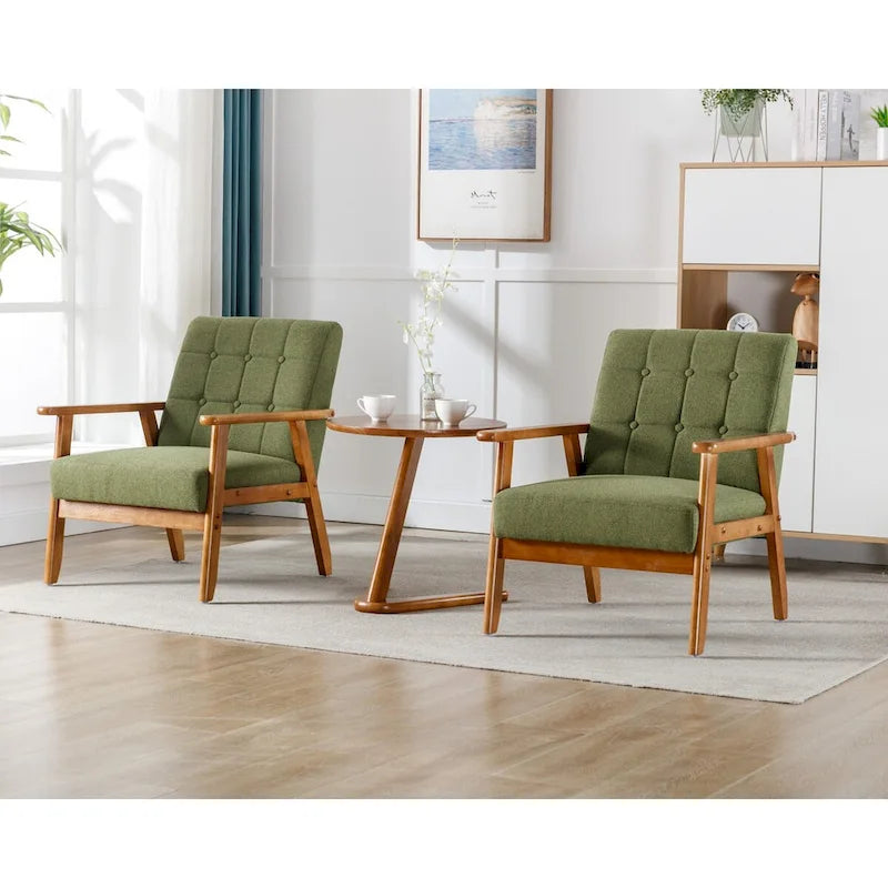 Accent Chairs Set of 2 with Side Table Arm Chair for Living Room Bedroom Office - 30.71H*25.39W *27.95D