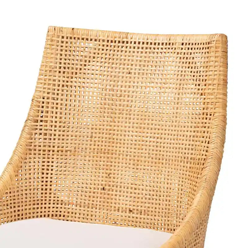 Bella Modern Bohemian Natural Brown Rattan Dining Chair